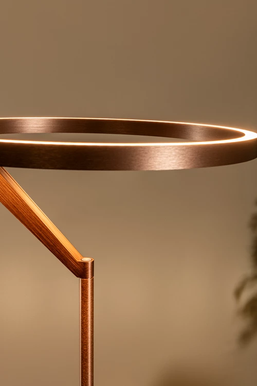 Lucide APPLAUSE - Stehlampe - Ø 33 cm - LED Dim. - CCT - 2700K/4000K - Kaffee | Premium - Atmosphäre 3